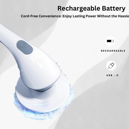 Sonic Scrub: Rechargeable Electric Spin Scrubber for Fast, Powerful Bathroom and Kitchen Cleaning